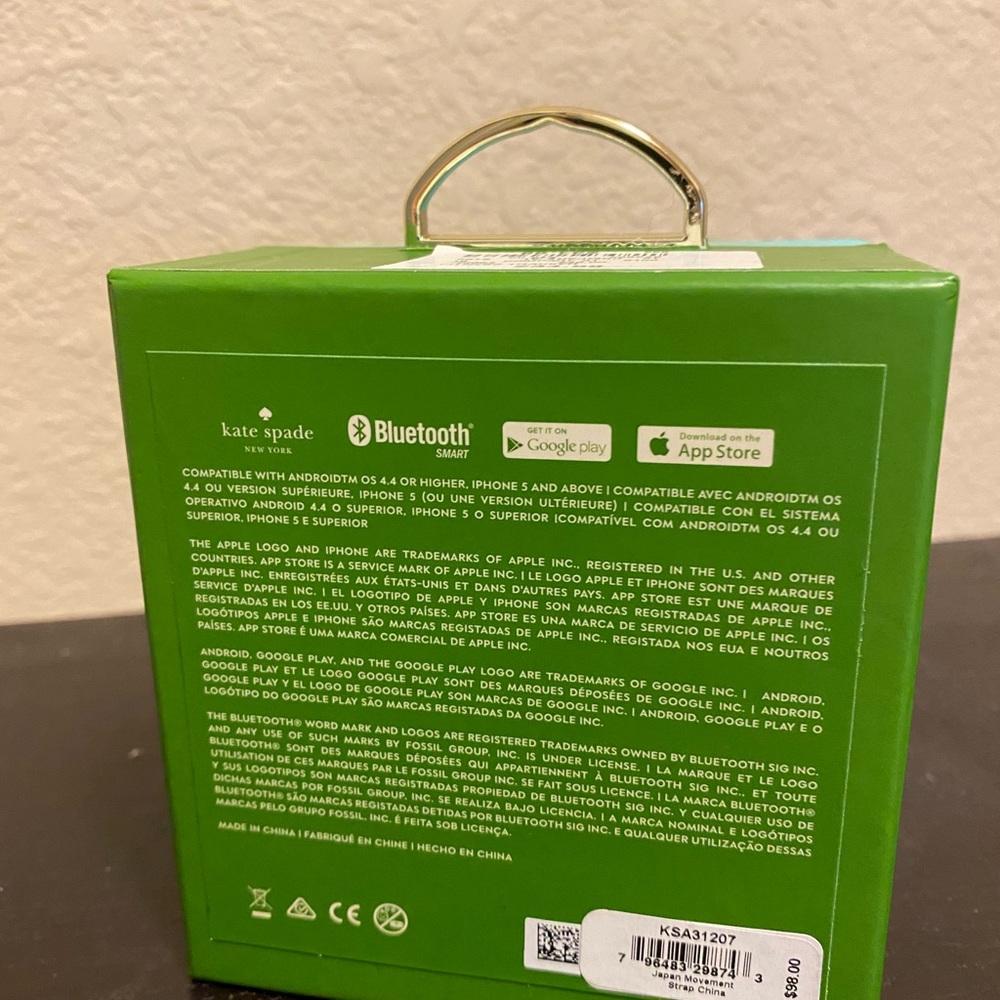 Kate Spade Black and White Bluetooth Smart Watch Apple android connect - Picture 4 of 4